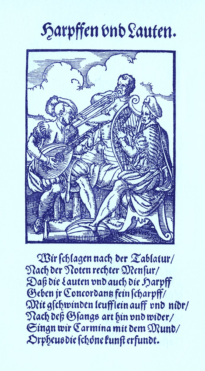 Joueurs de harpe et de luth - Jost Amman