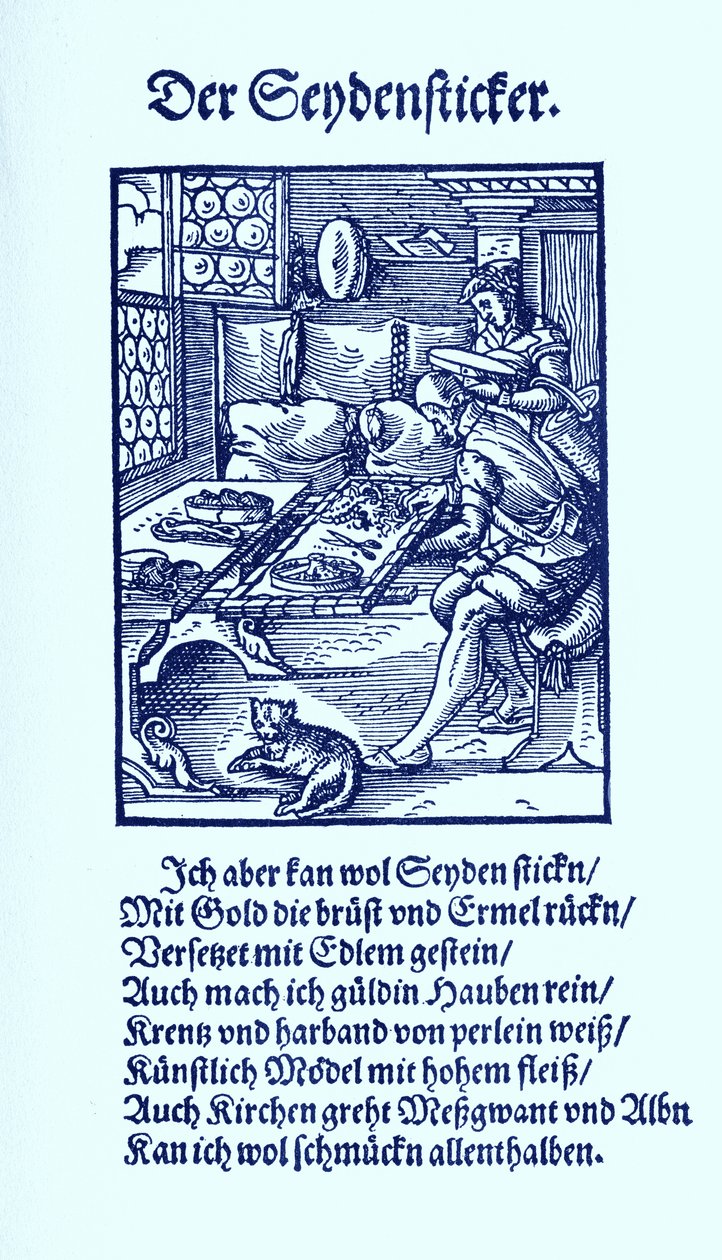 Brodeur de soie - Jost Amman