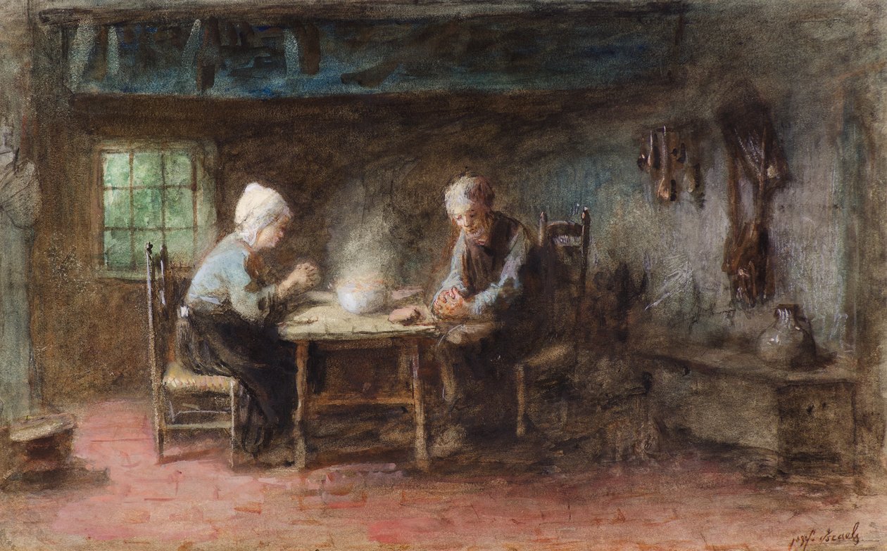 Un repas frugal - Jozef  Israels