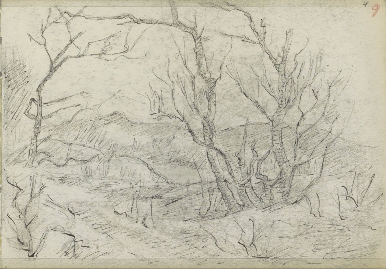 Paysage vallonné avec un groupe d