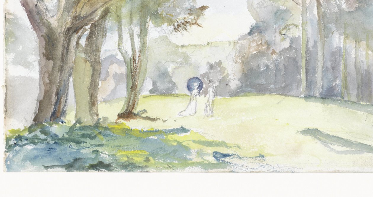 Homme et femme dans une clairière entre les arbres - Jozef Israëls