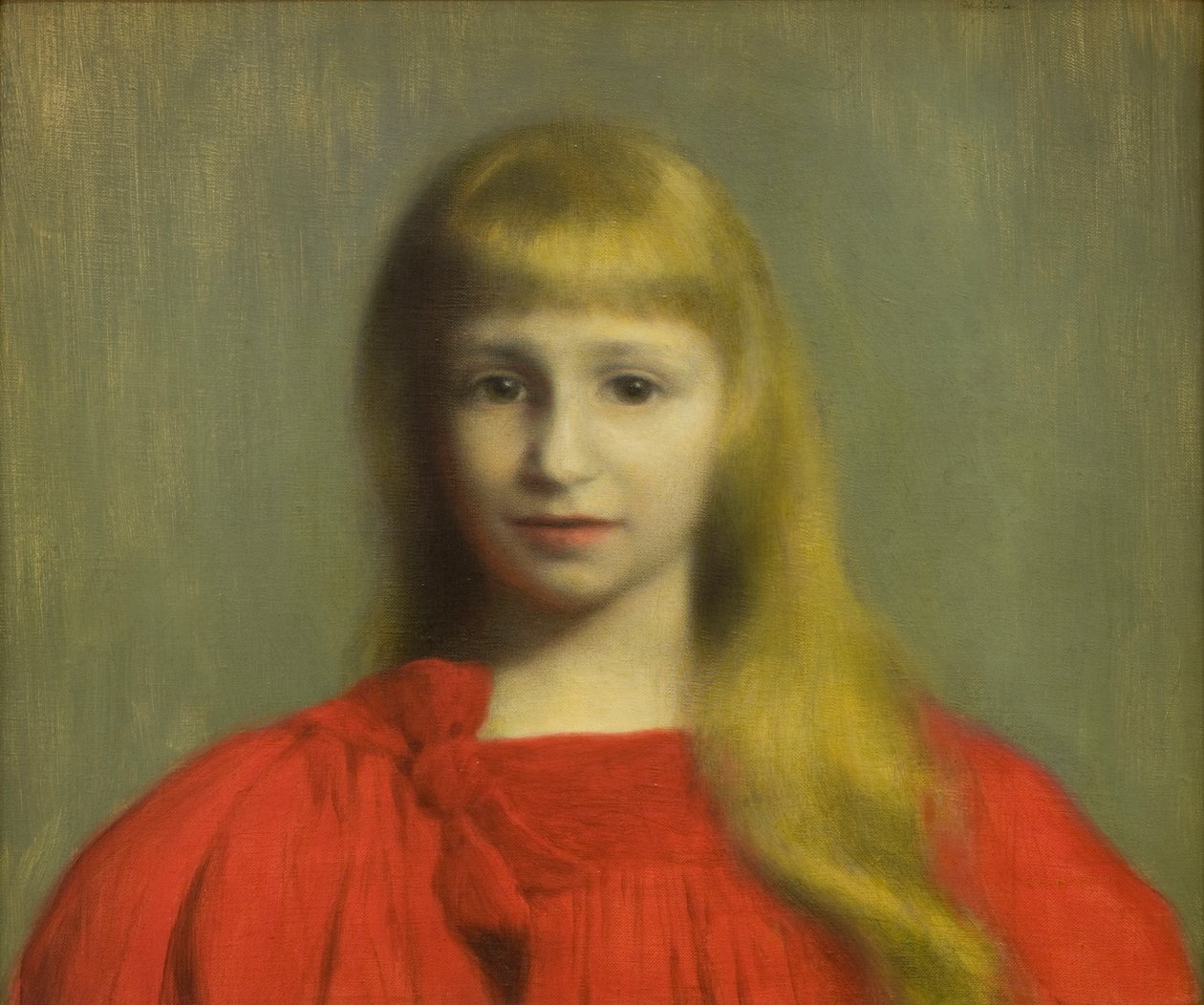 Petite fille en robe rouge - Jozef Pankiewicz