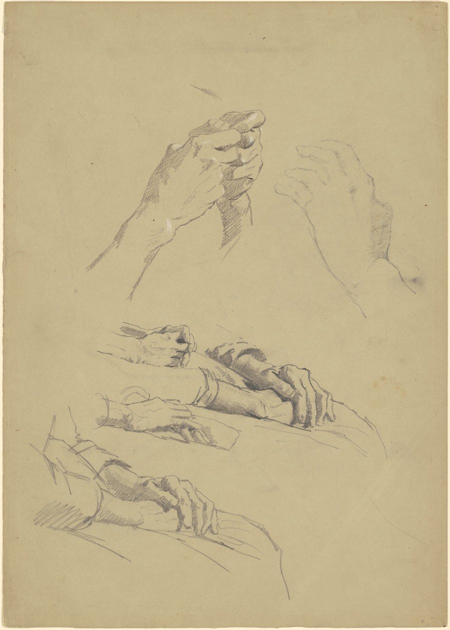 Études de mains [recto] - Jr. Enoch Wood Perry