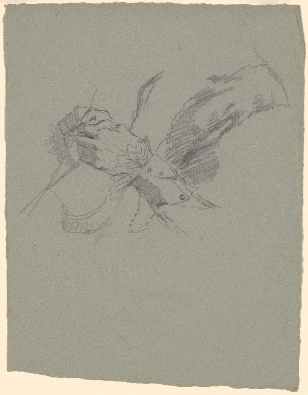 Étude de mains tricotant [recto] - Jr. Enoch Wood Perry