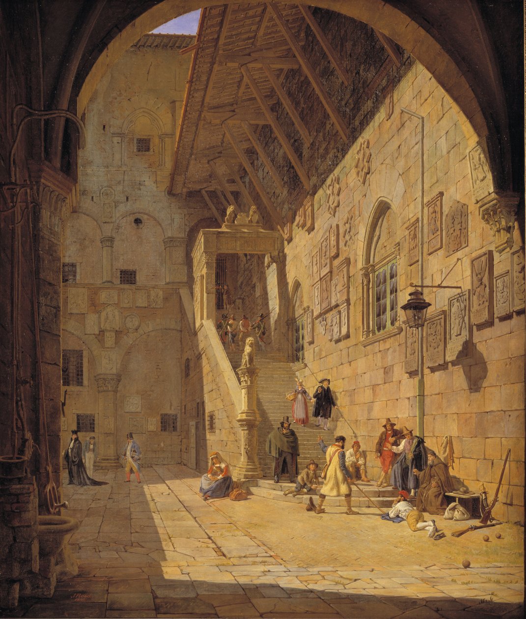 La cour du Palazzo del Bargello. Florence - Jørgen Roed