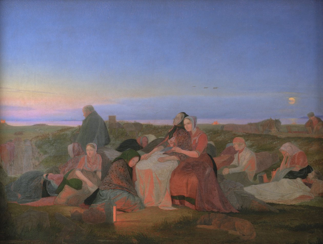 Veille de la Saint-Jean. Malades endormis sur la tombe de Sainte-Hélène à Tisvilde - Jørgen V. Sonne
