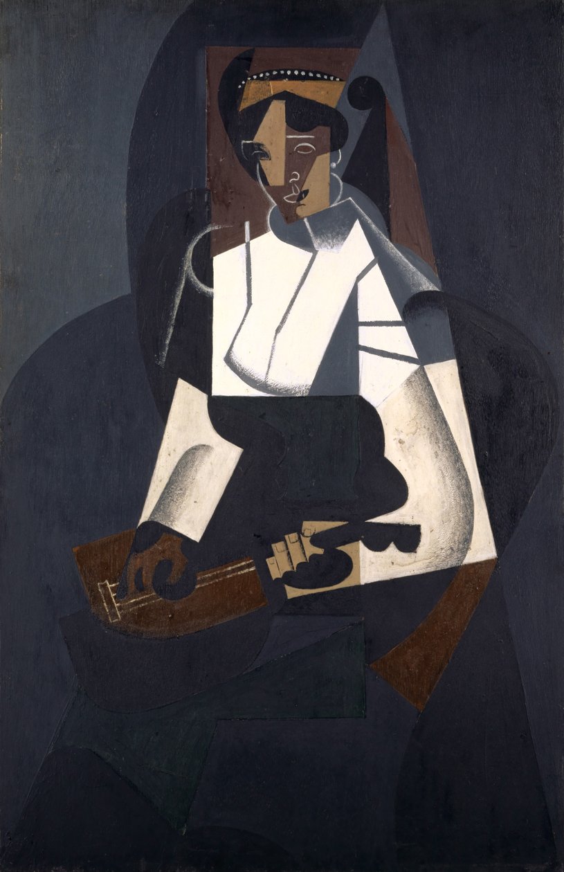 Femme avec mandoline, d