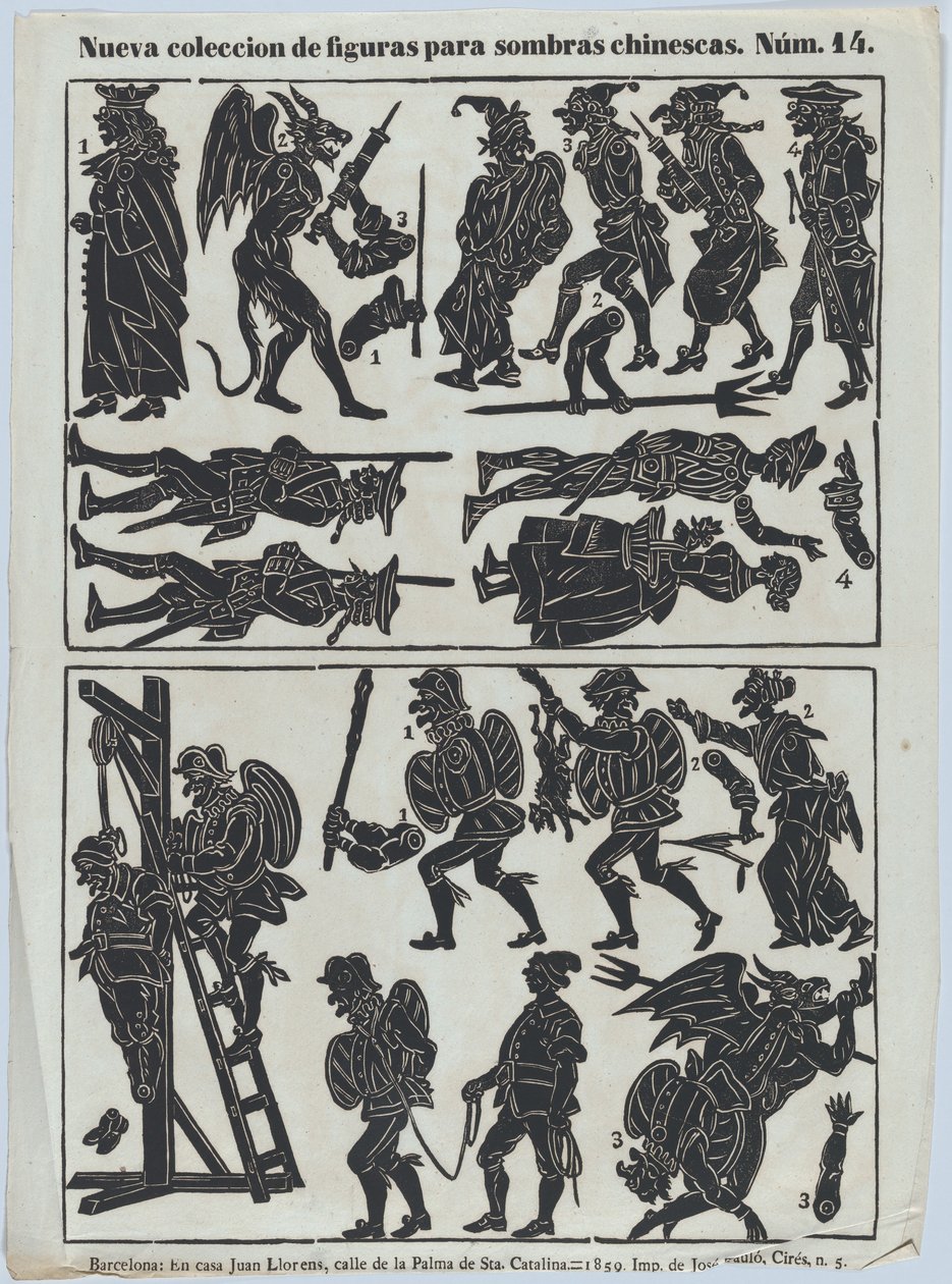 Feuille 14 de figures pour marionnettes d
