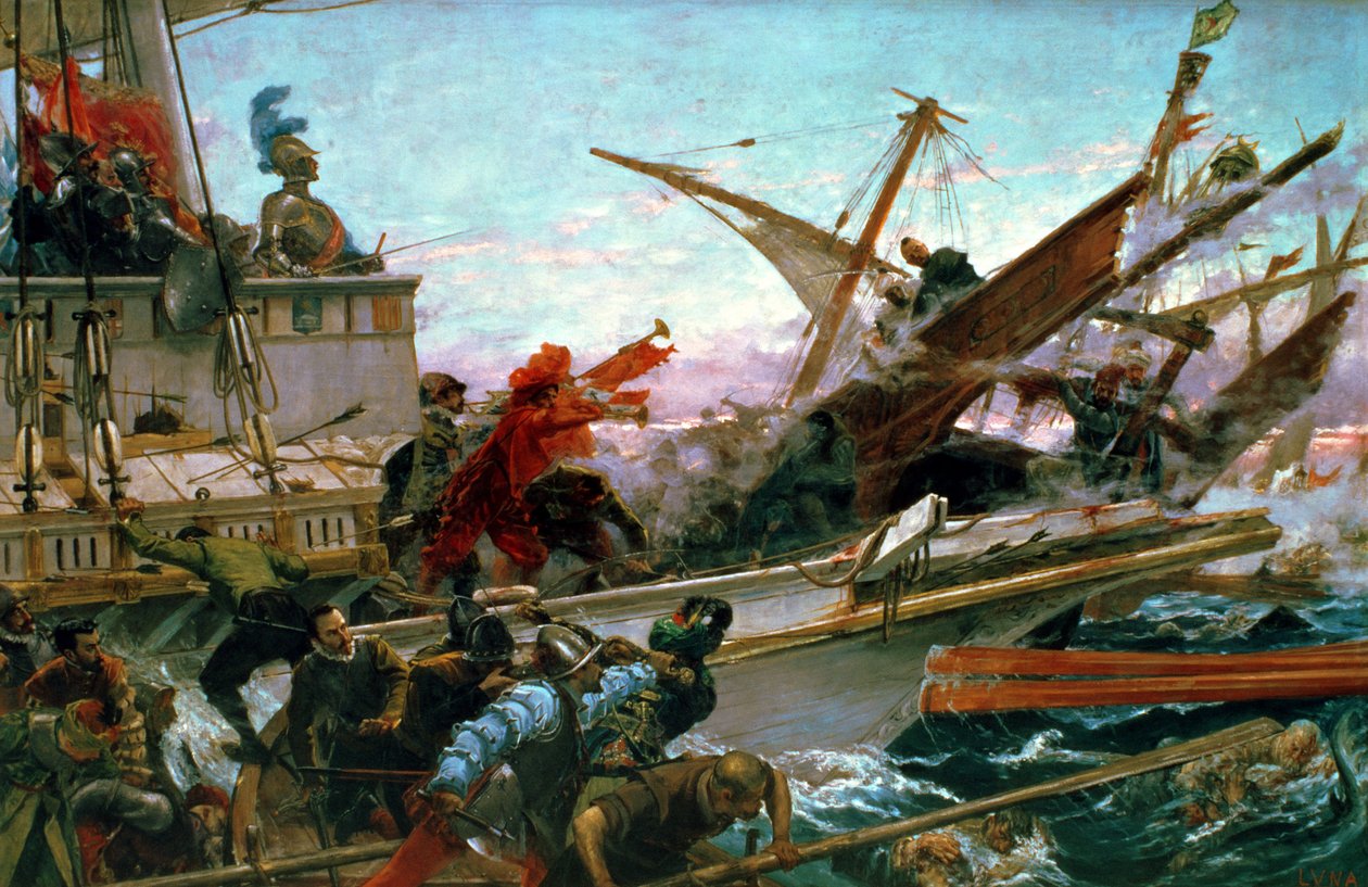 La bataille navale de Lépante, menée par Don Juan d