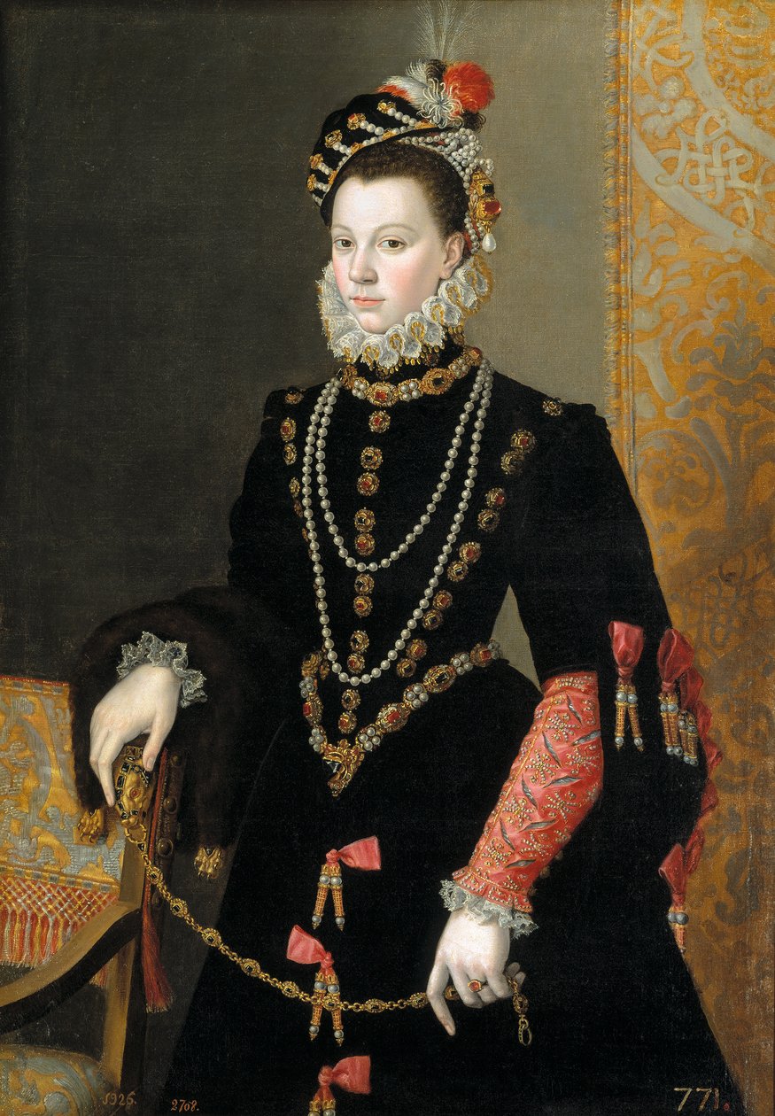 Espagnol :  La reina Isabel de Valois, tercera esposa de Felipe II Reine Elisabeth de Valois, troisième épouse de Philippe II - Juan Pantoja de la Cruz