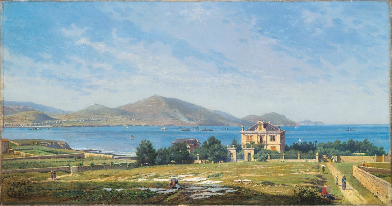 Vue de El Abra, Bilbao, depuis Algorta - Juan de Barroeta