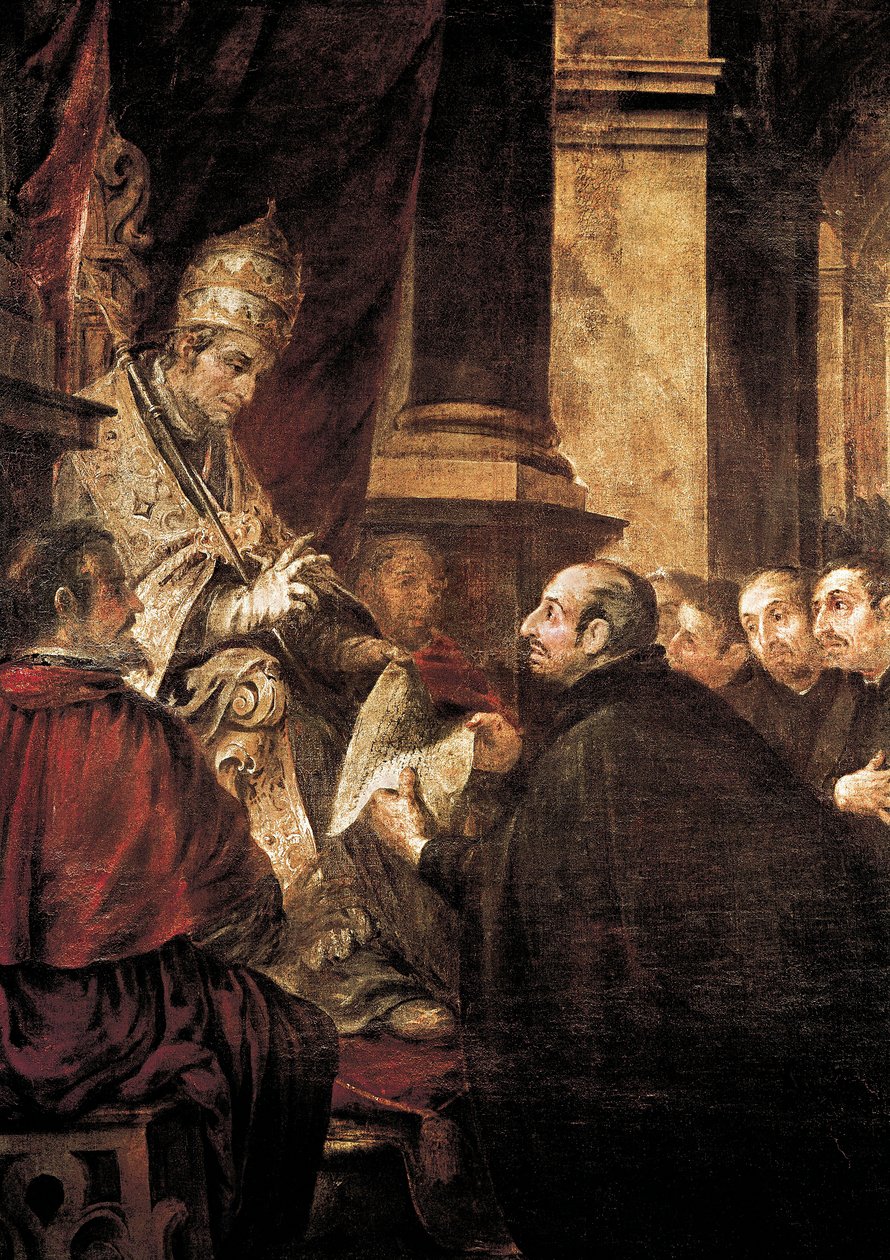 Saint Ignace de Loyola recevant la bulle de l