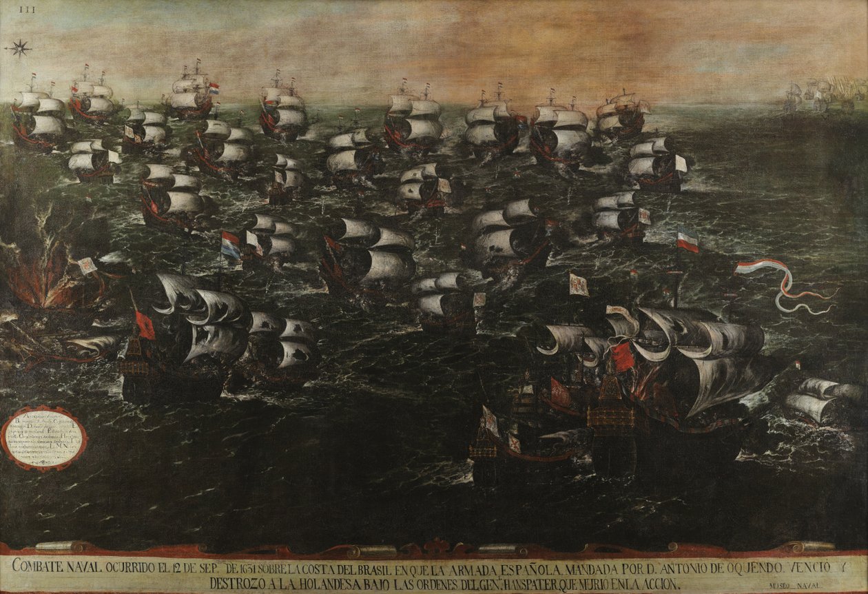 Bataille navale de Pernambouc ou des Abrojos (vue III). Vers 1632 Tableau3-v2-2 - Juan de la Corte