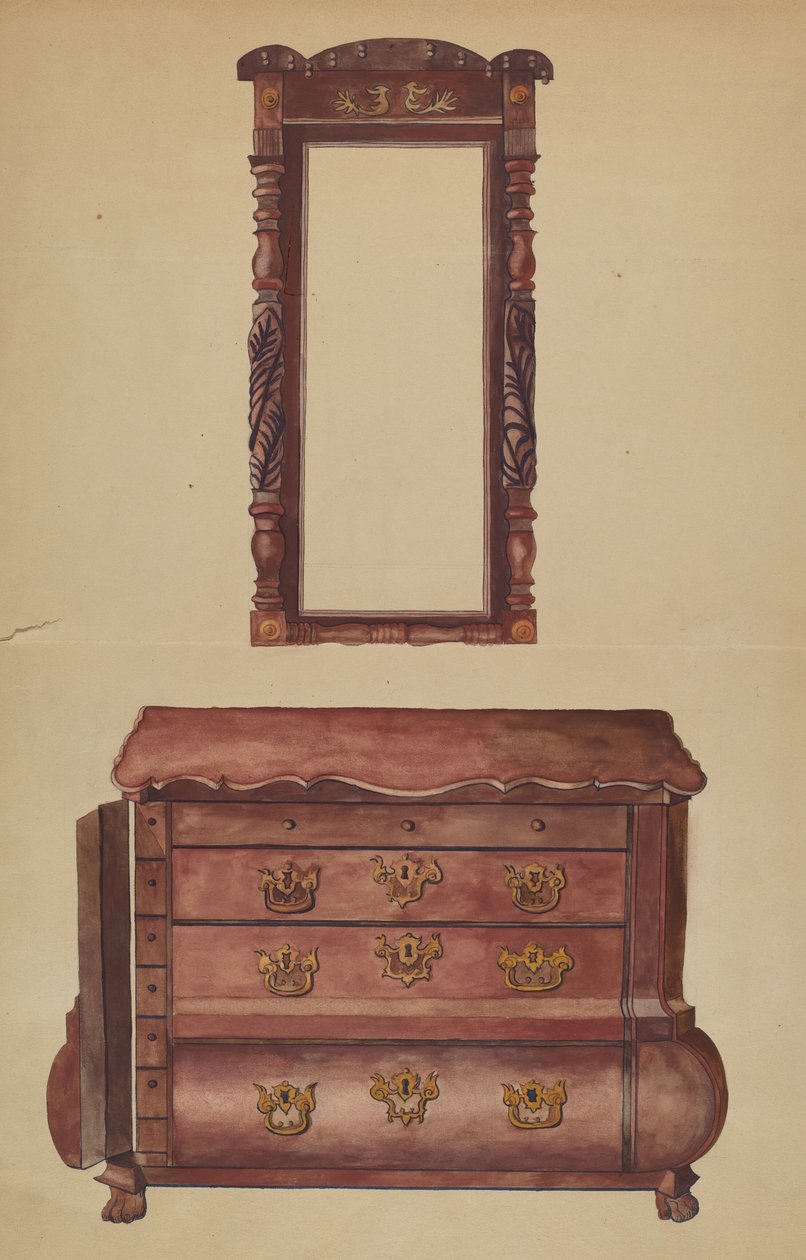 Tiroirs et miroir - Juanita Lantz