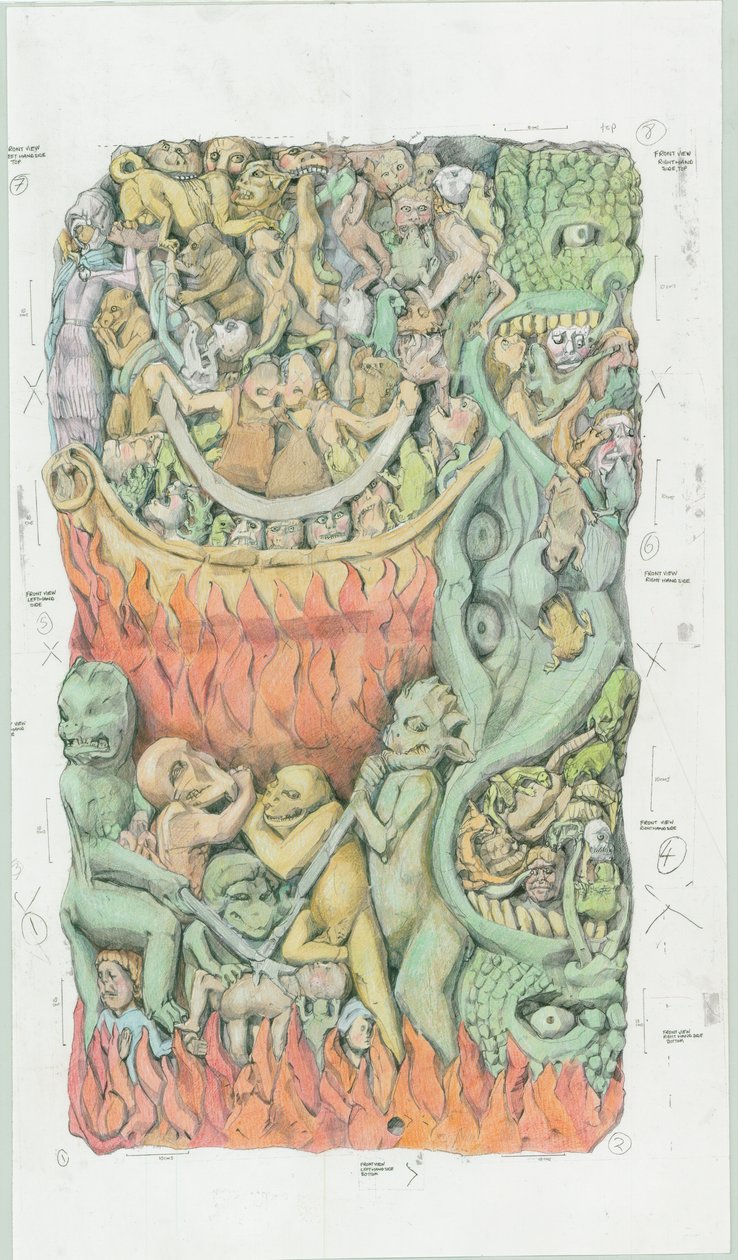 Pierre tombale romane, York Minster, Minster Yard, York, vers 1100, 2012 - Judith Dobie