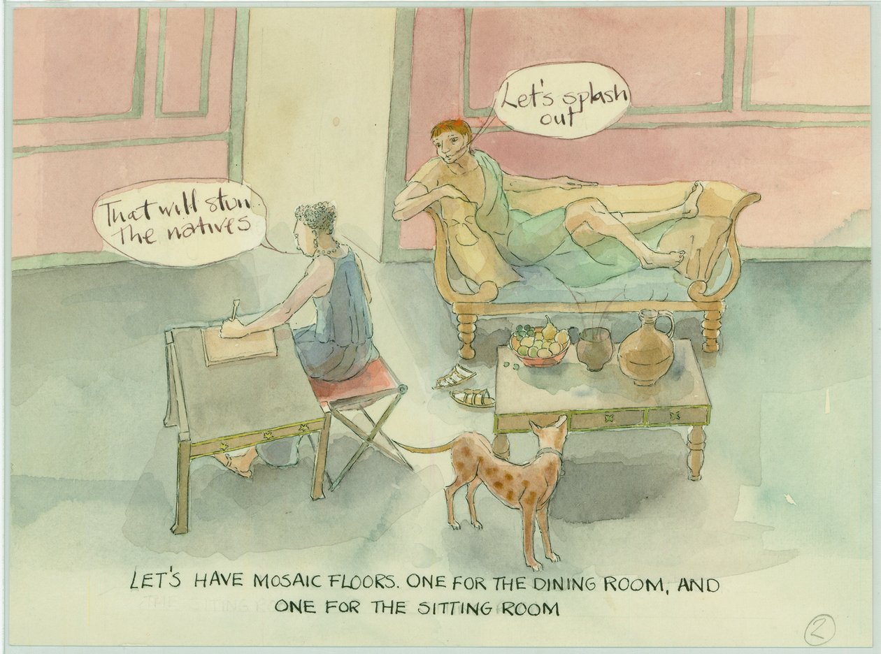 Deux personnages dans leur villa nouvellement construite, 2003 - Judith Dobie