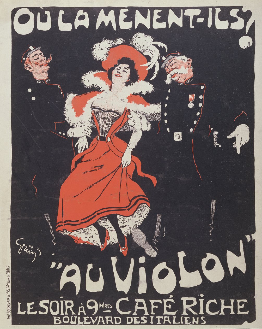 Affiche pour le Café Riche, c.1896 - Jules Alexandre Gruen or Grun