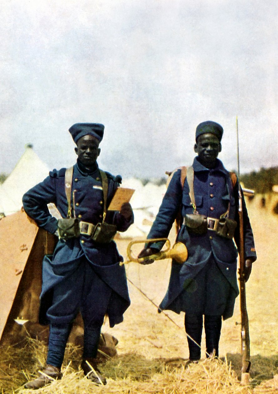 Tirailleurs sénégalais pendant la bataille de la Marne à l