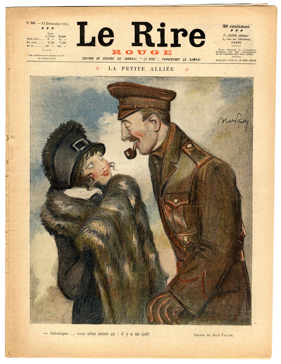 Couverture de "Le Rire Rouge", Satirique en Couleurs - Jules Abel Faivre