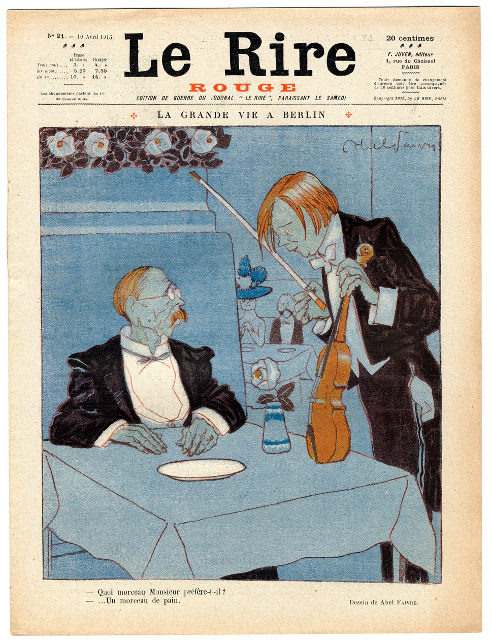 Couverture de Le Rire Rouge, Satirique en Couleurs - Jules Abel Faivre