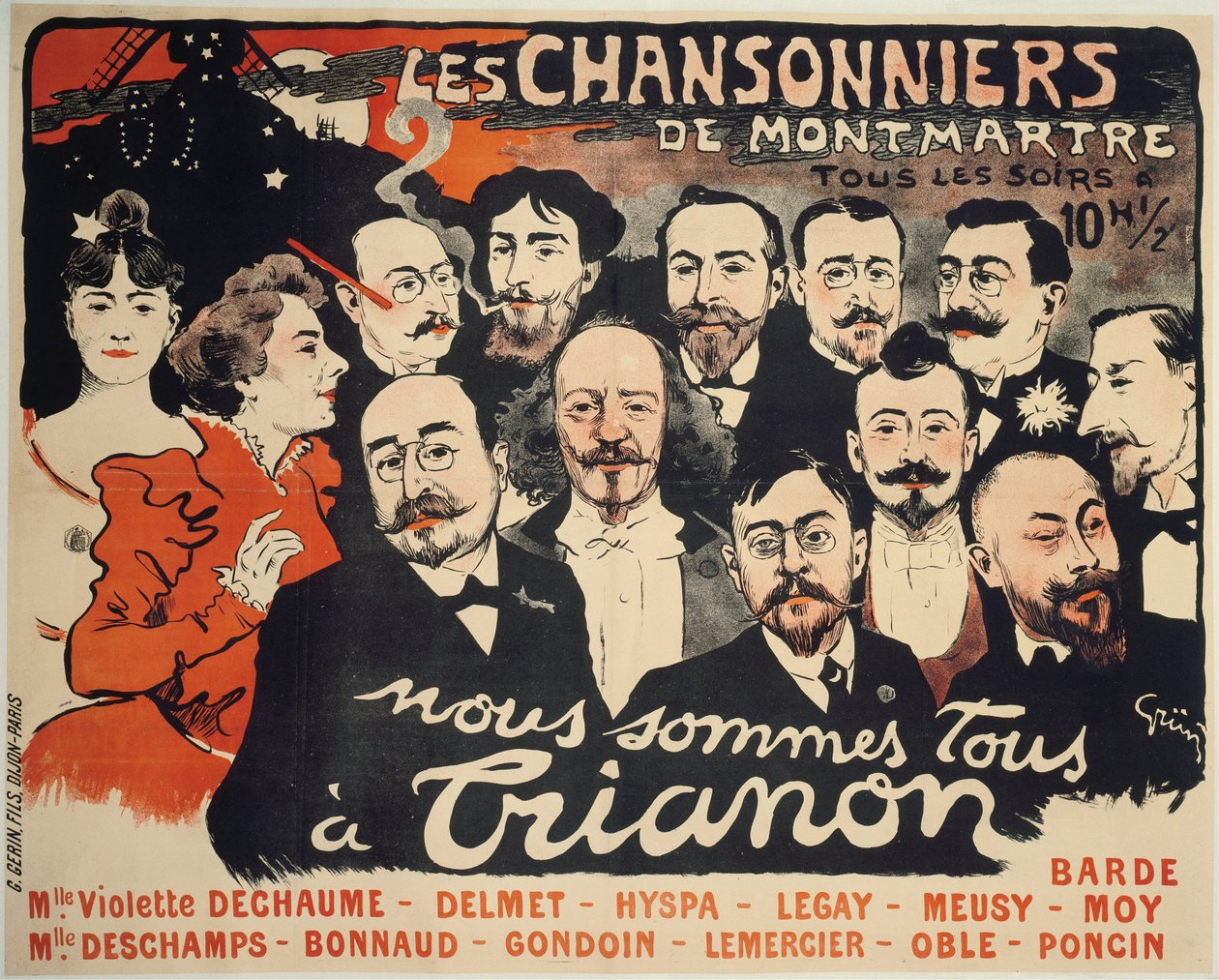 Les Chansonniers de Montmartre, c. 1890 - Jules Alexandre Grün