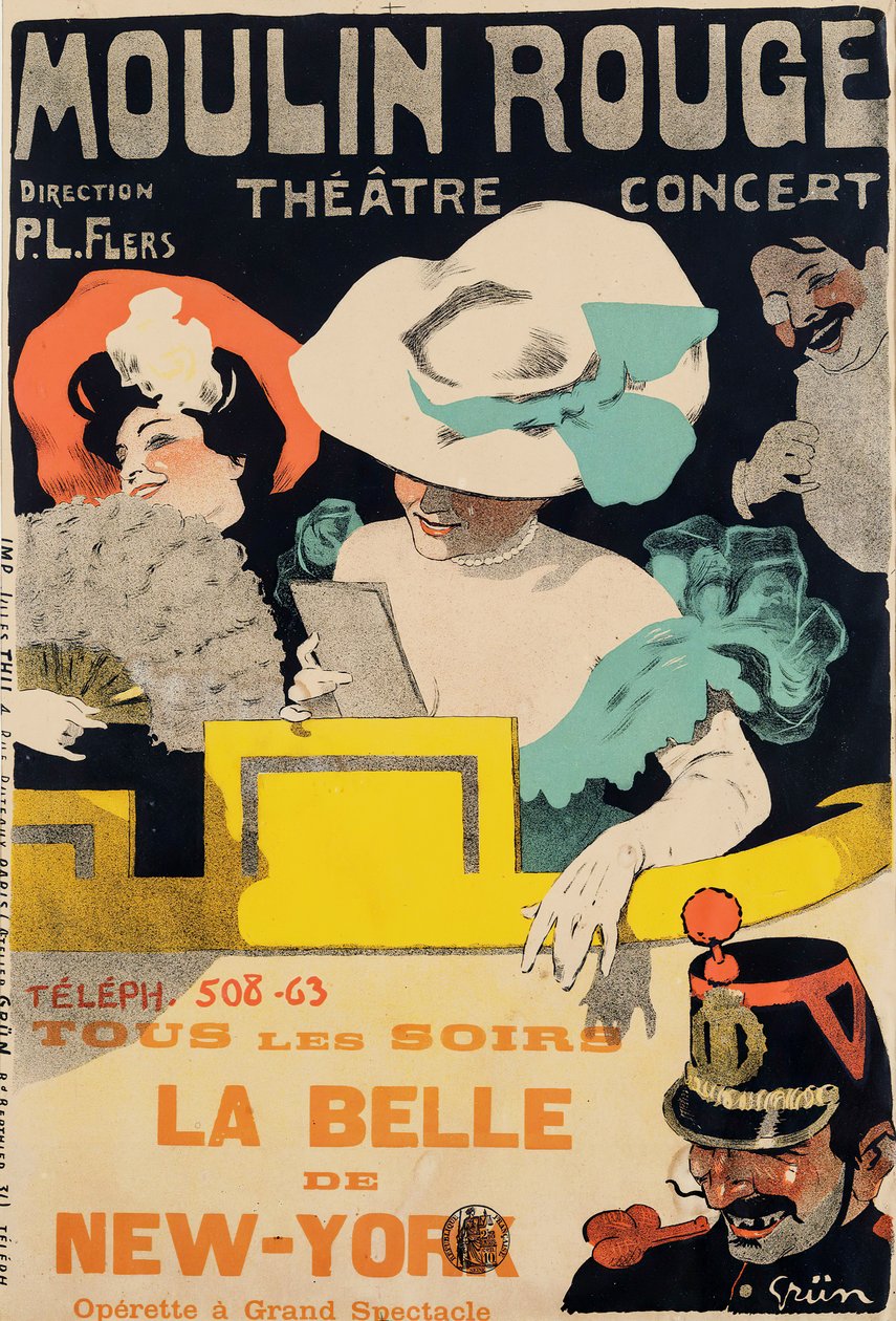 Moulin Rouge. La Belle de New York, vers 1895 - Jules Alexandre Grün