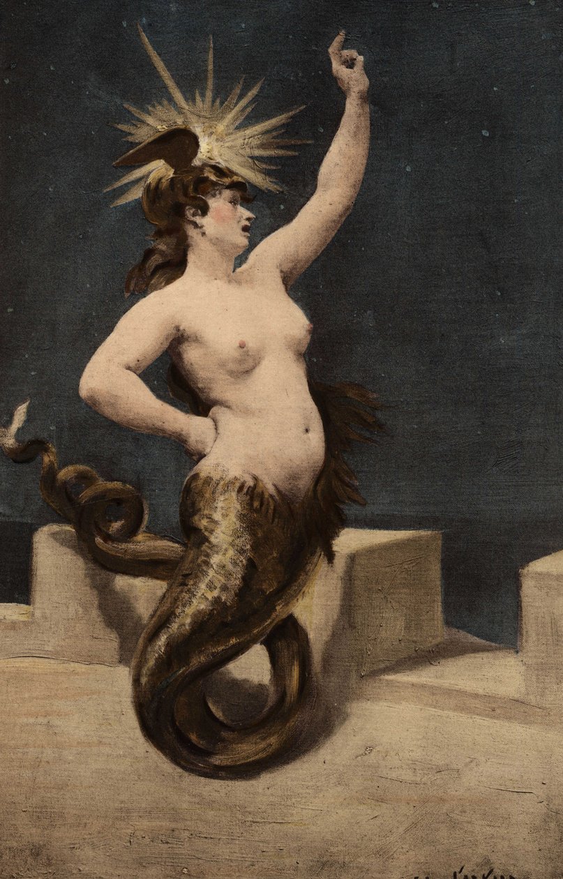 The Melusine fee. Pantagruel. llustration by Jules Garnier. In “Rabelais et l