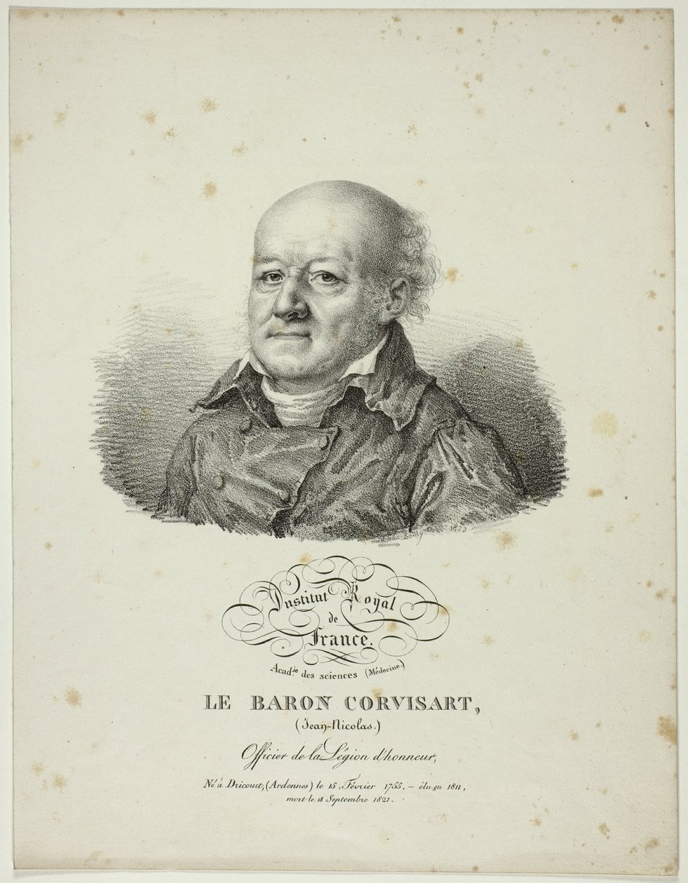 Portrait de Jean-Nicolas, baron Corvisart - Jules Boilly