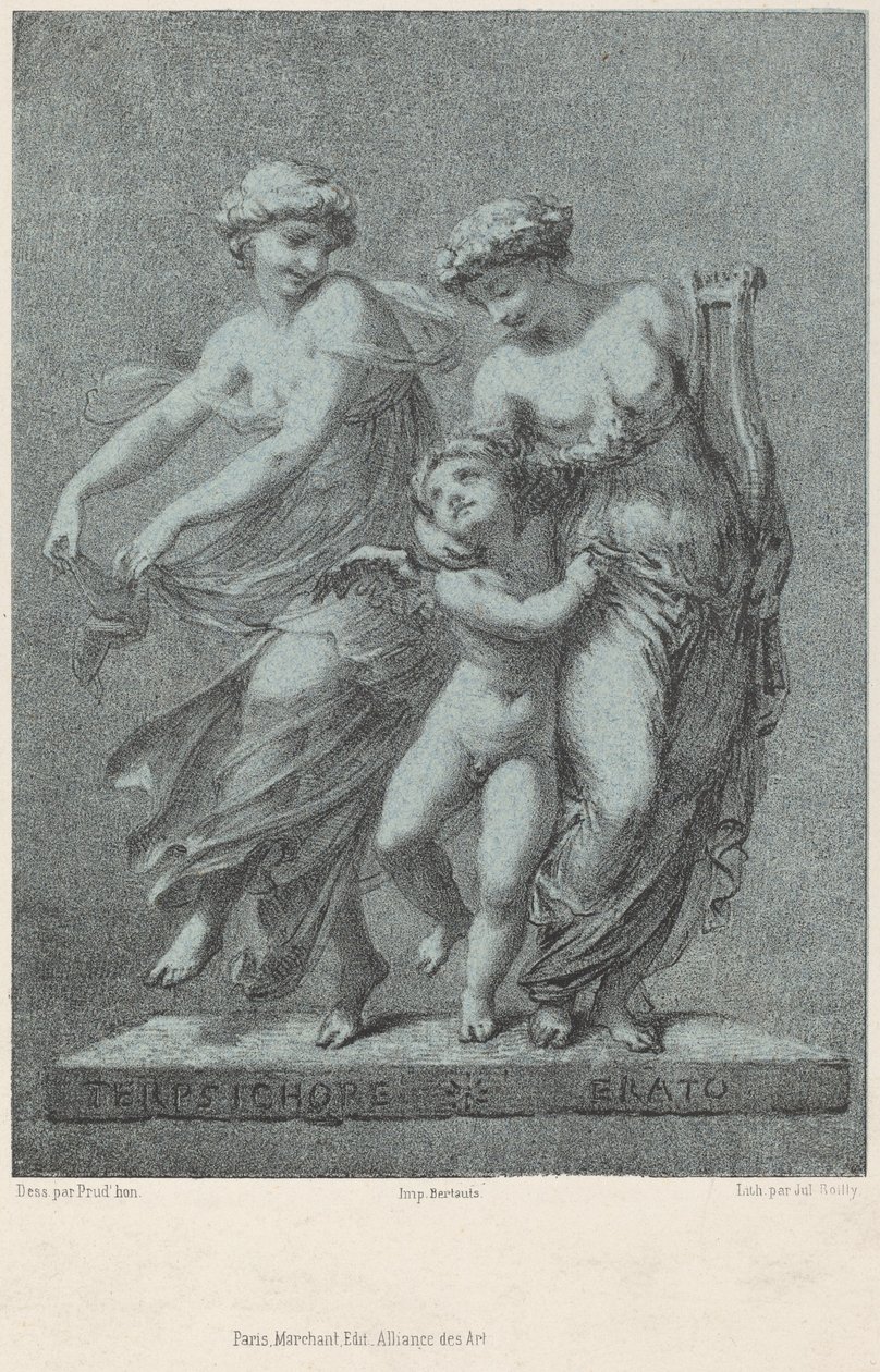Apollon et les Muses - Jules Boilly after Pierre Paul Prud