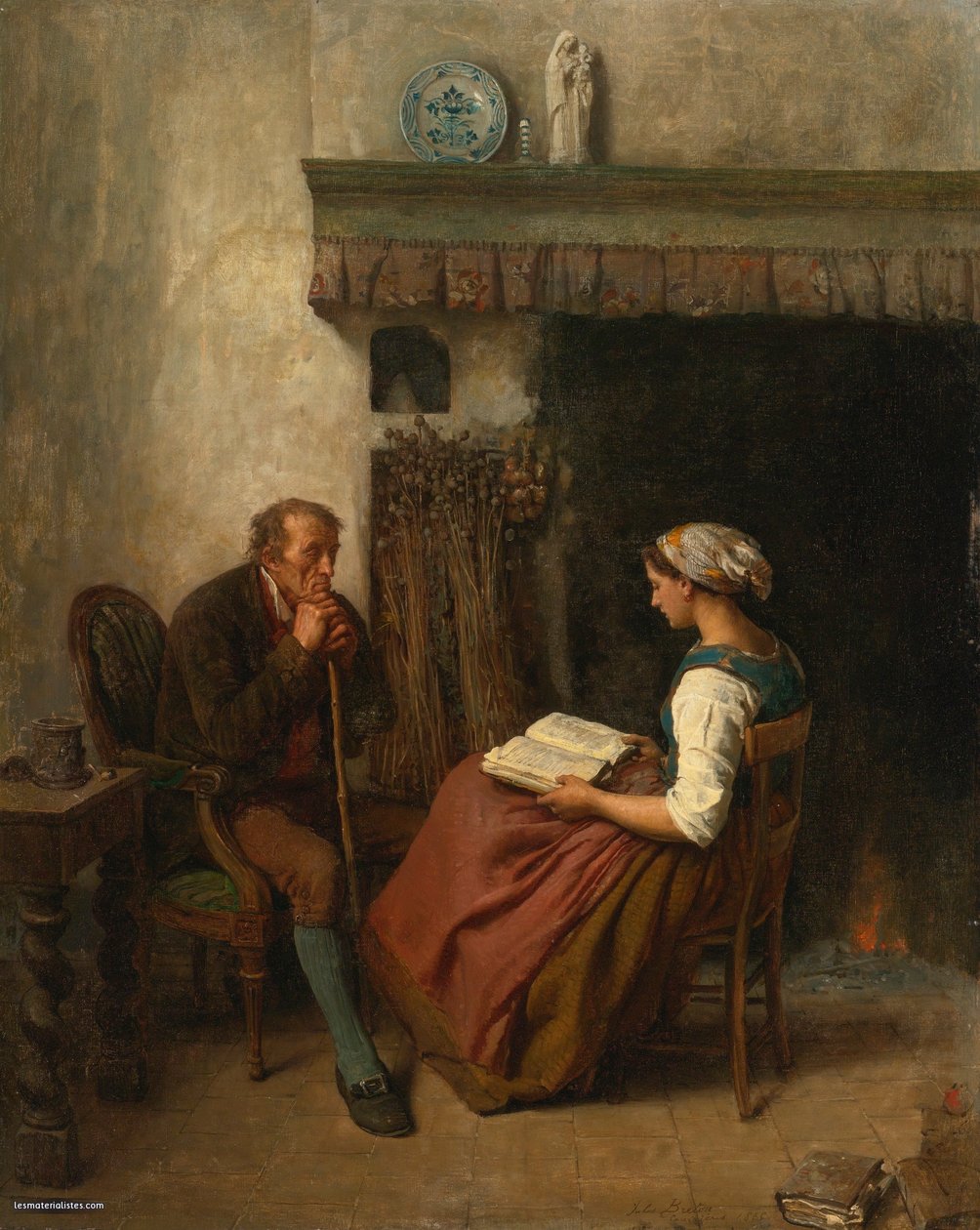 Jules Breton, 1865 - La lecture - Jules Breton