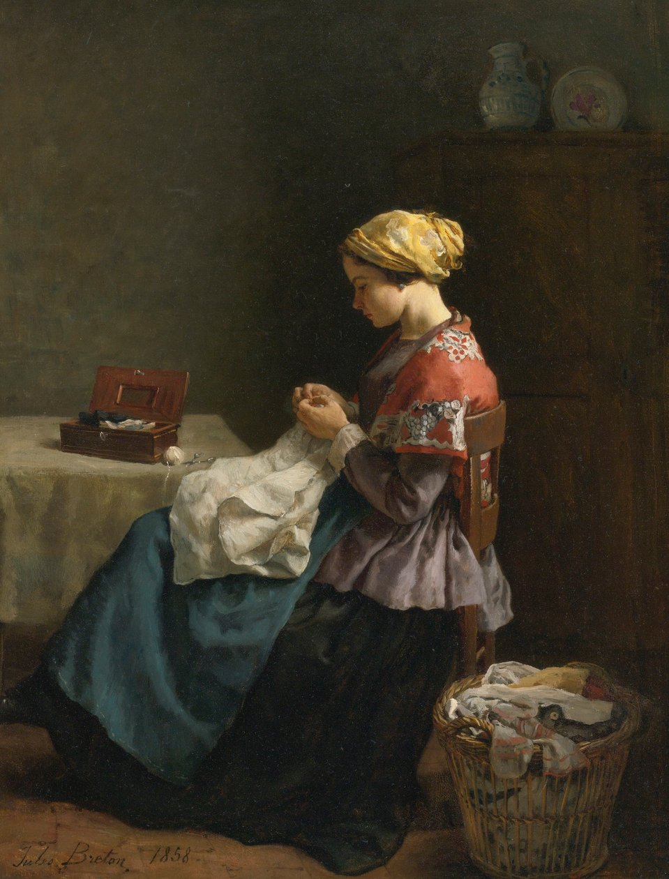 Jules Breton, 1868 - La petite couturière - Jules Breton