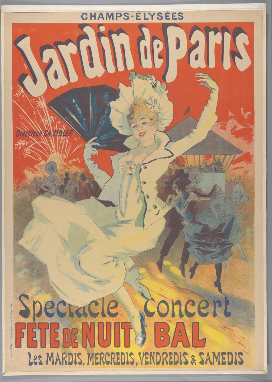 Champs-Elysées. Jardin de Paris, 1890 - Jules Cheret