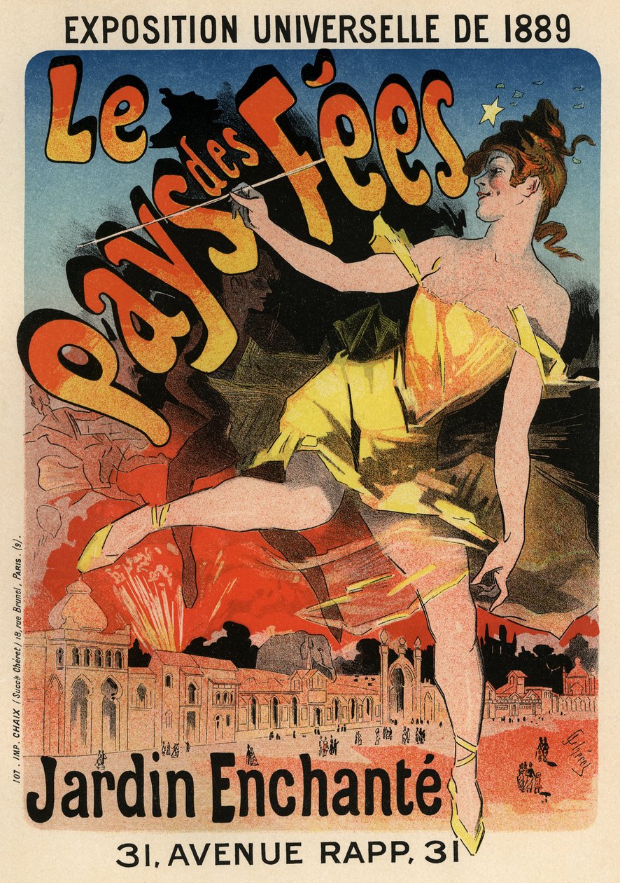 Le Pays des Fées, affiche, 1889 - Jules Cheret