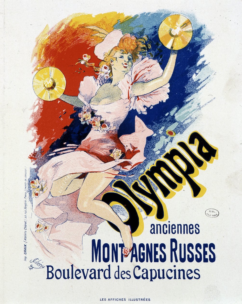 Olympia : vieux grand huit, bande dessinée des Capucines - affiche par Jules Chéret - Jules Cheret