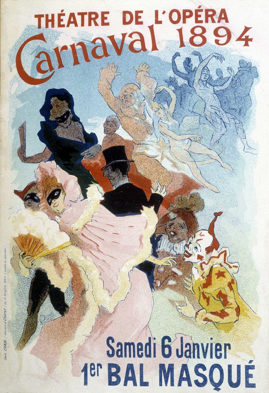 Affiche de Cherret pour le Carnaval de 1894 au Théâtre de l