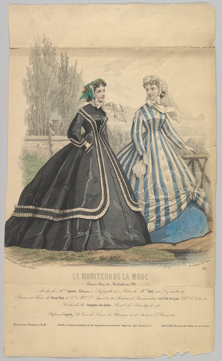 Modes de Mme. Antonie Lalanne, No. 791, de Le Moniteur de la Mode, 1848 - Jules David