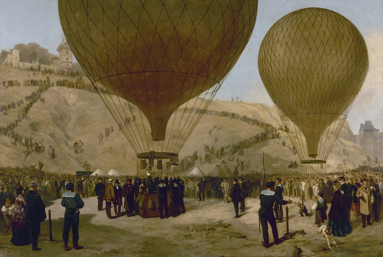 Départ de Léon Gambetta pour Tours en ballon "Armand-Barbès", 7 octobre - Jules Didier