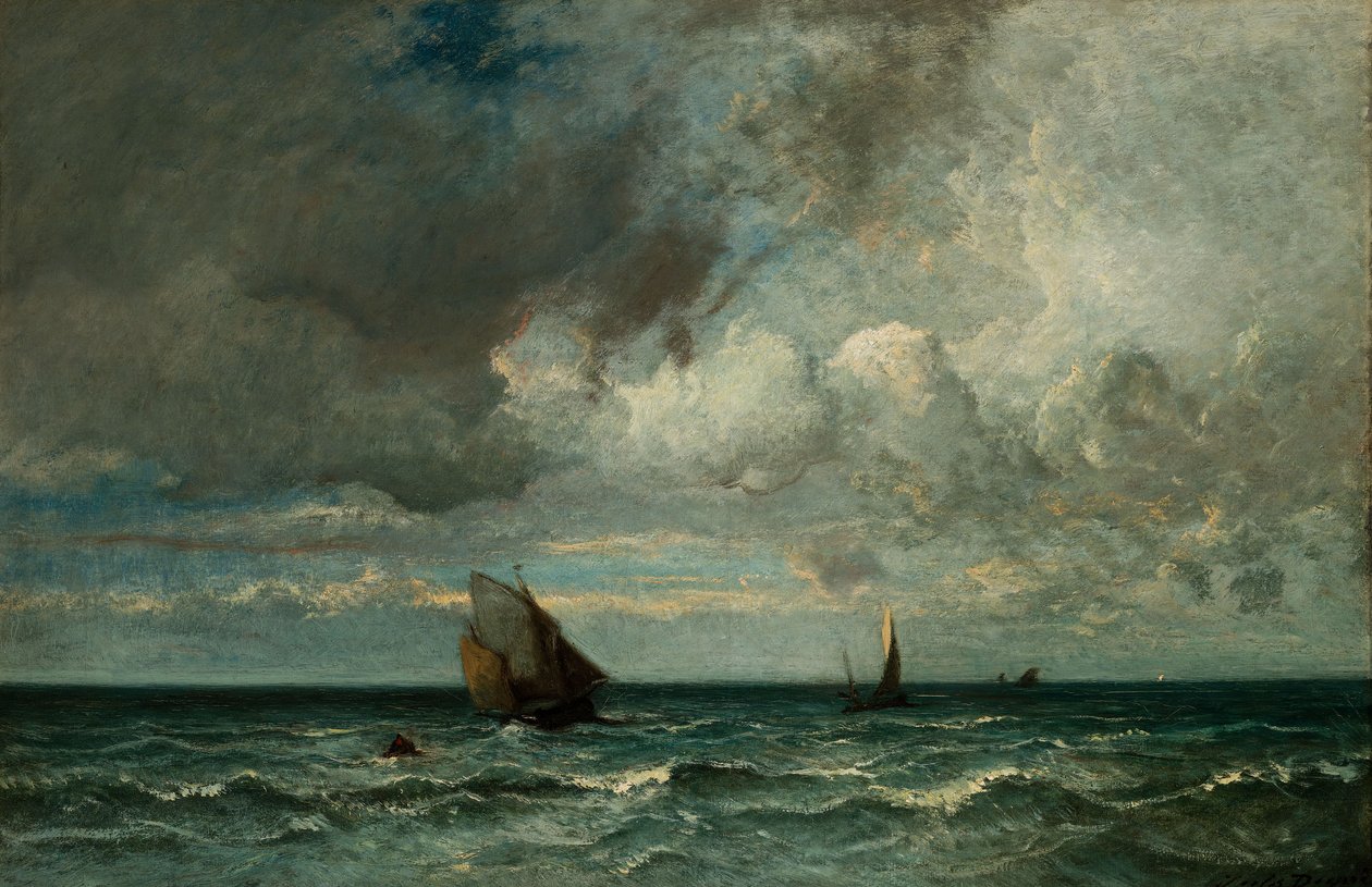 Barques fuyant devant la tempête - Jules Dupré