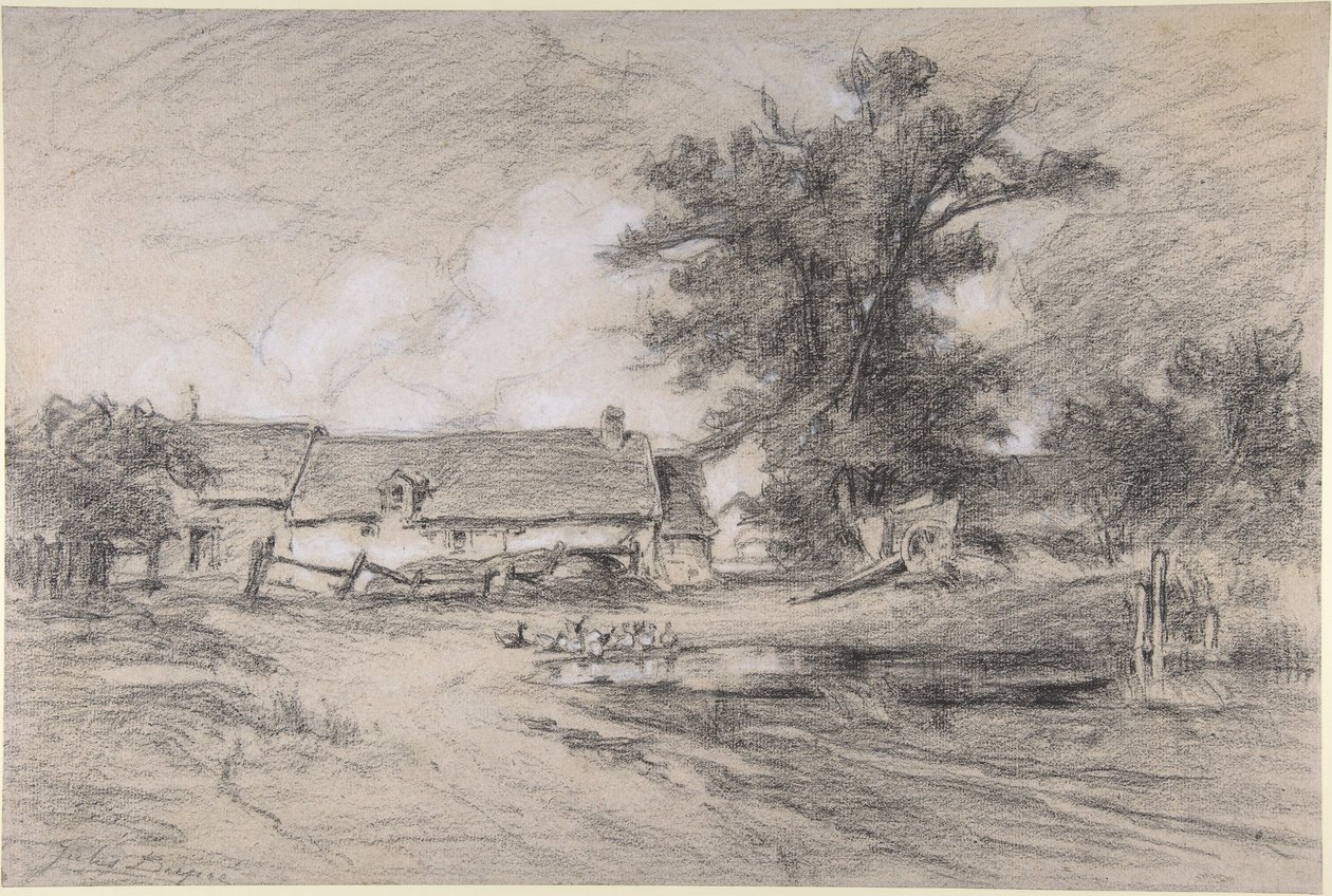 Basse-cour avec des canards - Jules Dupré