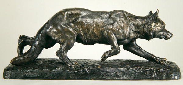 Loup accroupi - Jules Edmond Masson