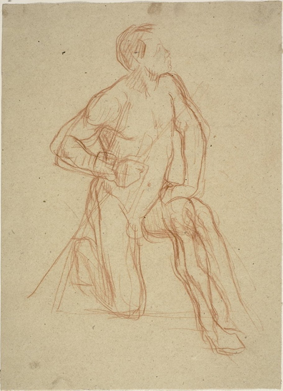Figure masculine agenouillée - Jules Elie Delaunay