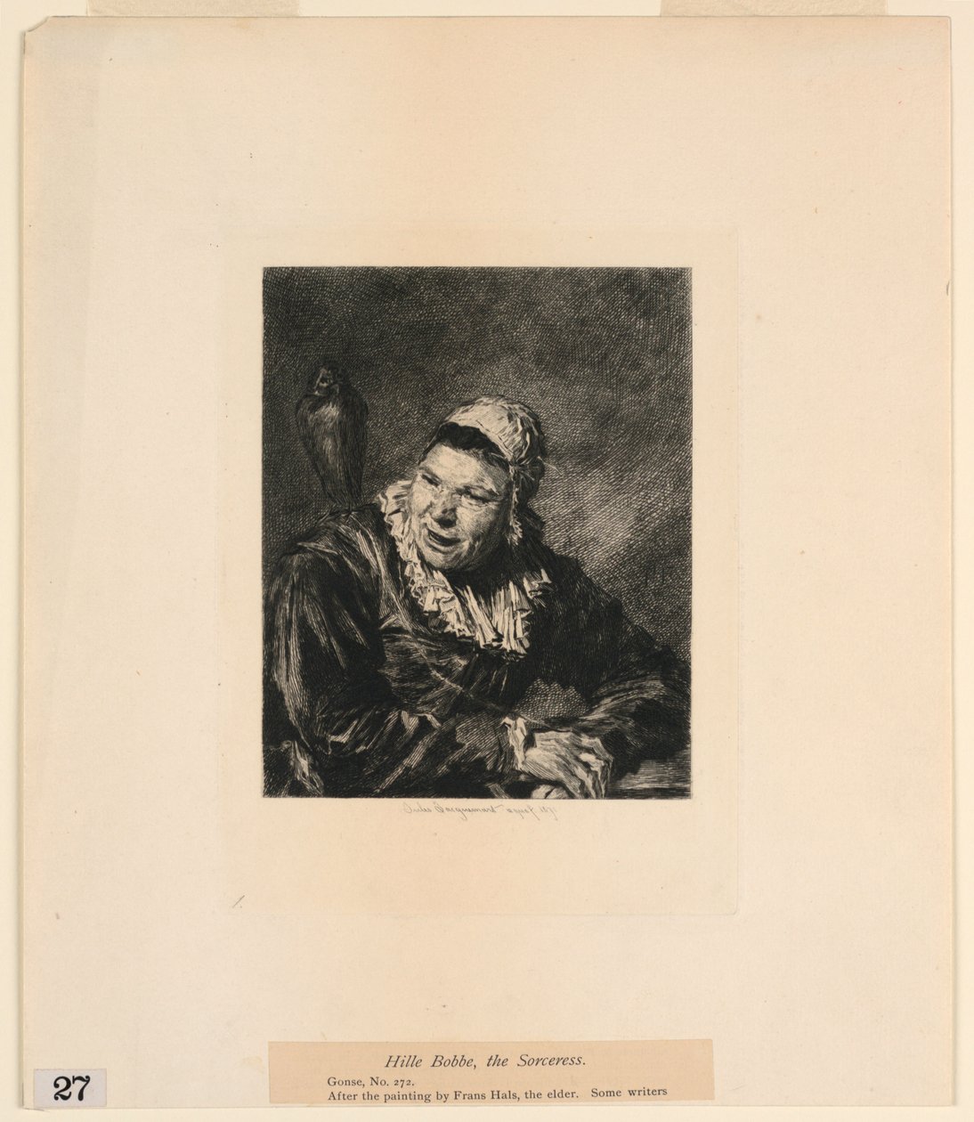 Hille Bobbe, la sorcière, de "Gravures de tableaux au Metropolitan Museum, New York" - Jules Ferdinand Jacquemart
