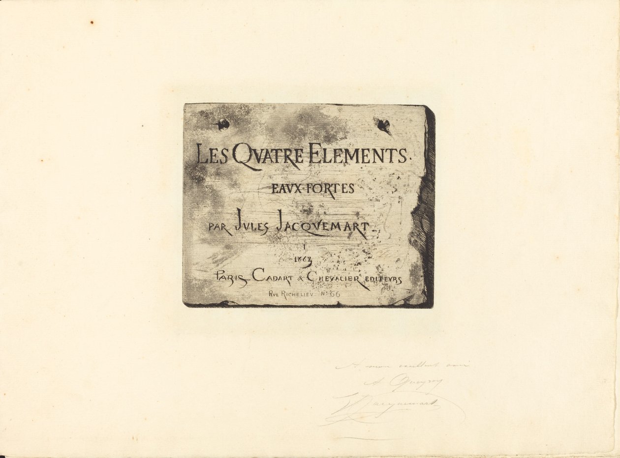 Page de Titre - Jules Ferdinand Jacquemart