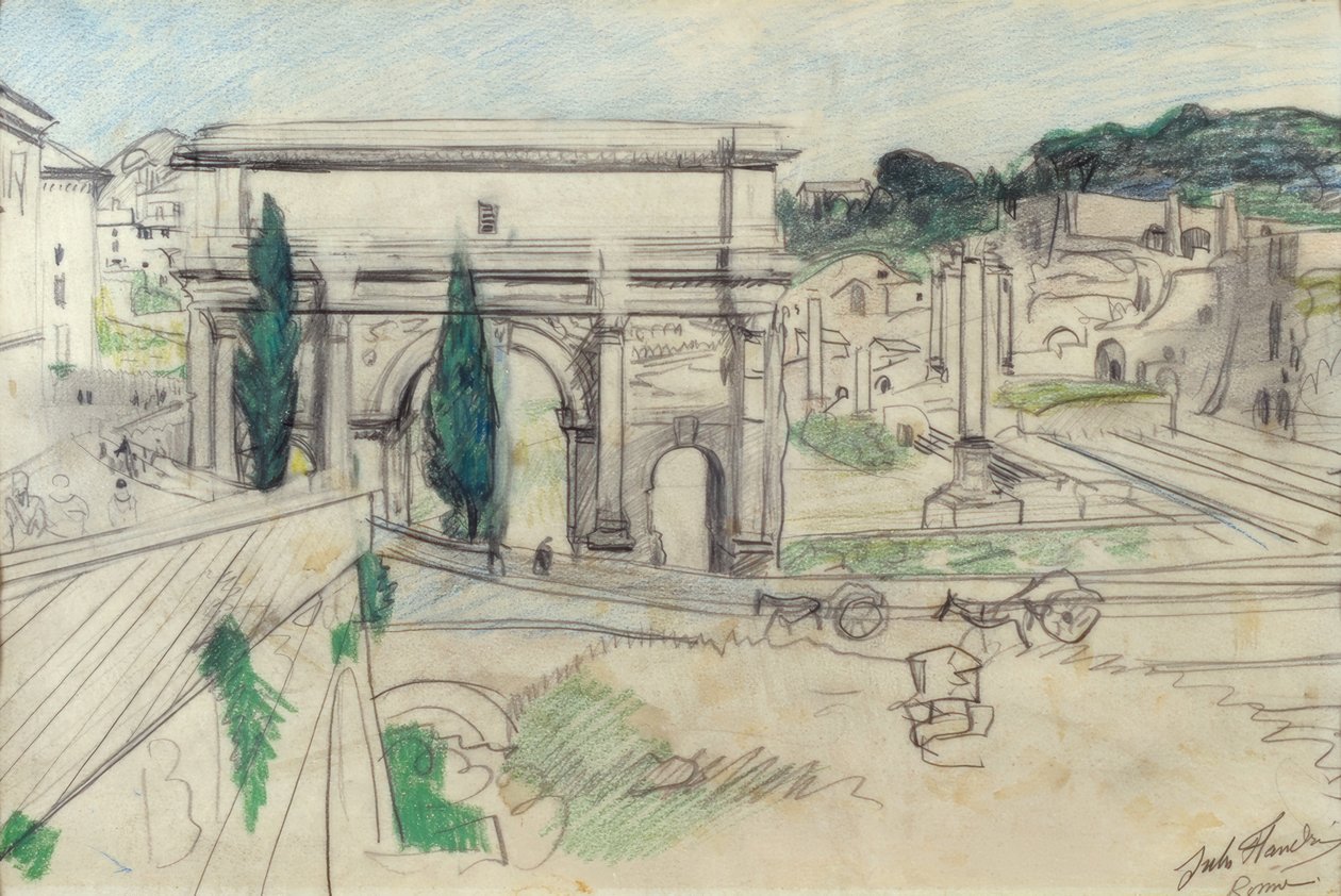 Le forum romain - Jules Flandrin