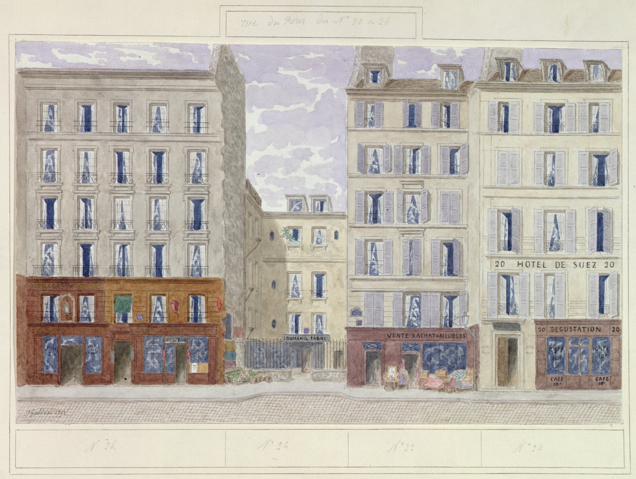 No.20 à No.26 rue du Four, Paris, France, 1893 - Jules Gaildrau