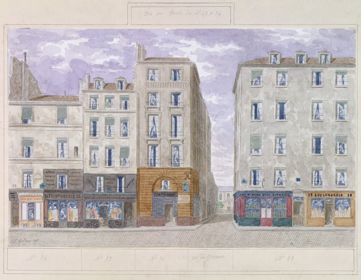 No.28 à No.34 rue du Four, Paris, France, 1893 - Jules Gaildrau