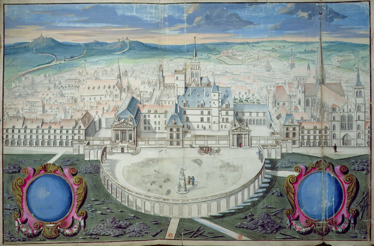Le Palais des Ducs de Bourgogne à Dijon avant la restauration par Mansart, 1698 - Jules Hardouin Mansart