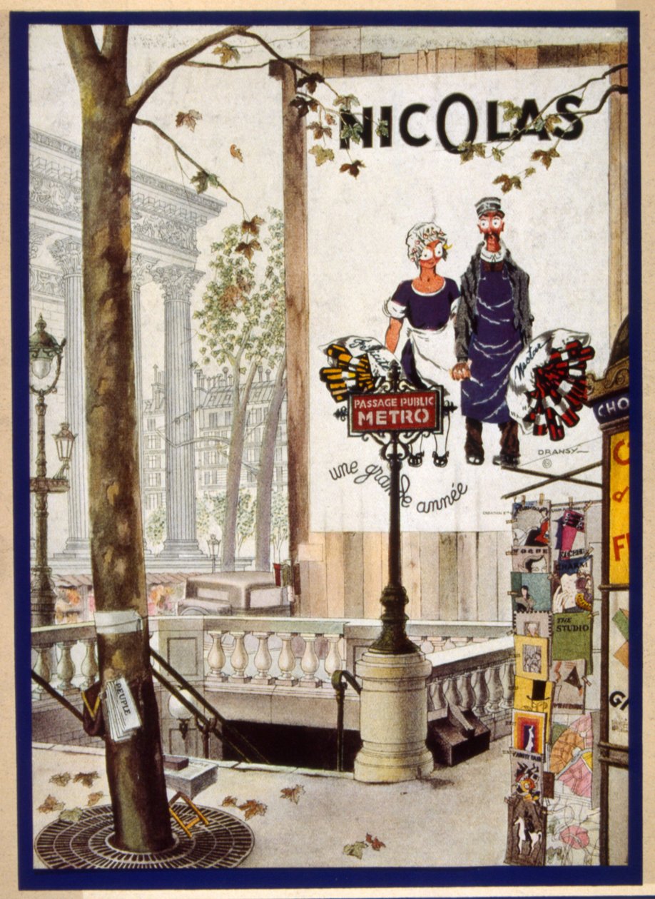 Affiche française représentant le livreur fictif "Nectar" 1931 - Jules Isnard Dransy