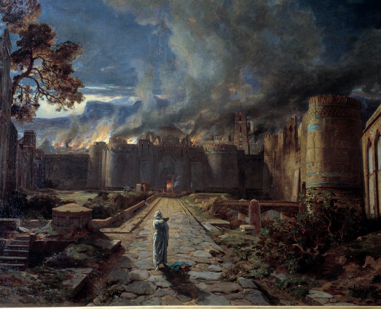 Sodome : La destruction de la ville par le feu (détail) - Jules Joseph Augustin Laurens