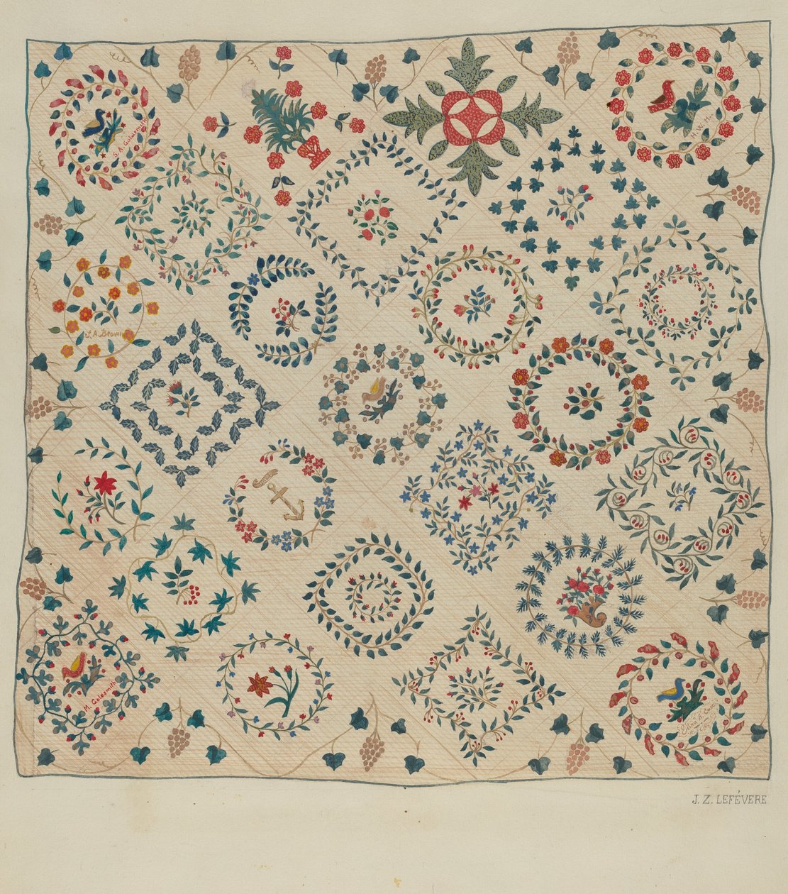 Couverture appliquée, vers 1936 - Jules Lefevere